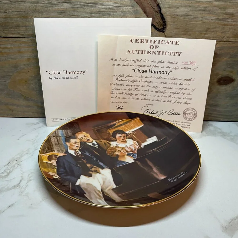 Norman Rockwell Close Harmony Collectors Plate in Knowles Fine China